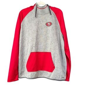 Nike Therma-Fit 49ers Men's Pullover Hoodie Gray/Red Size 2XL